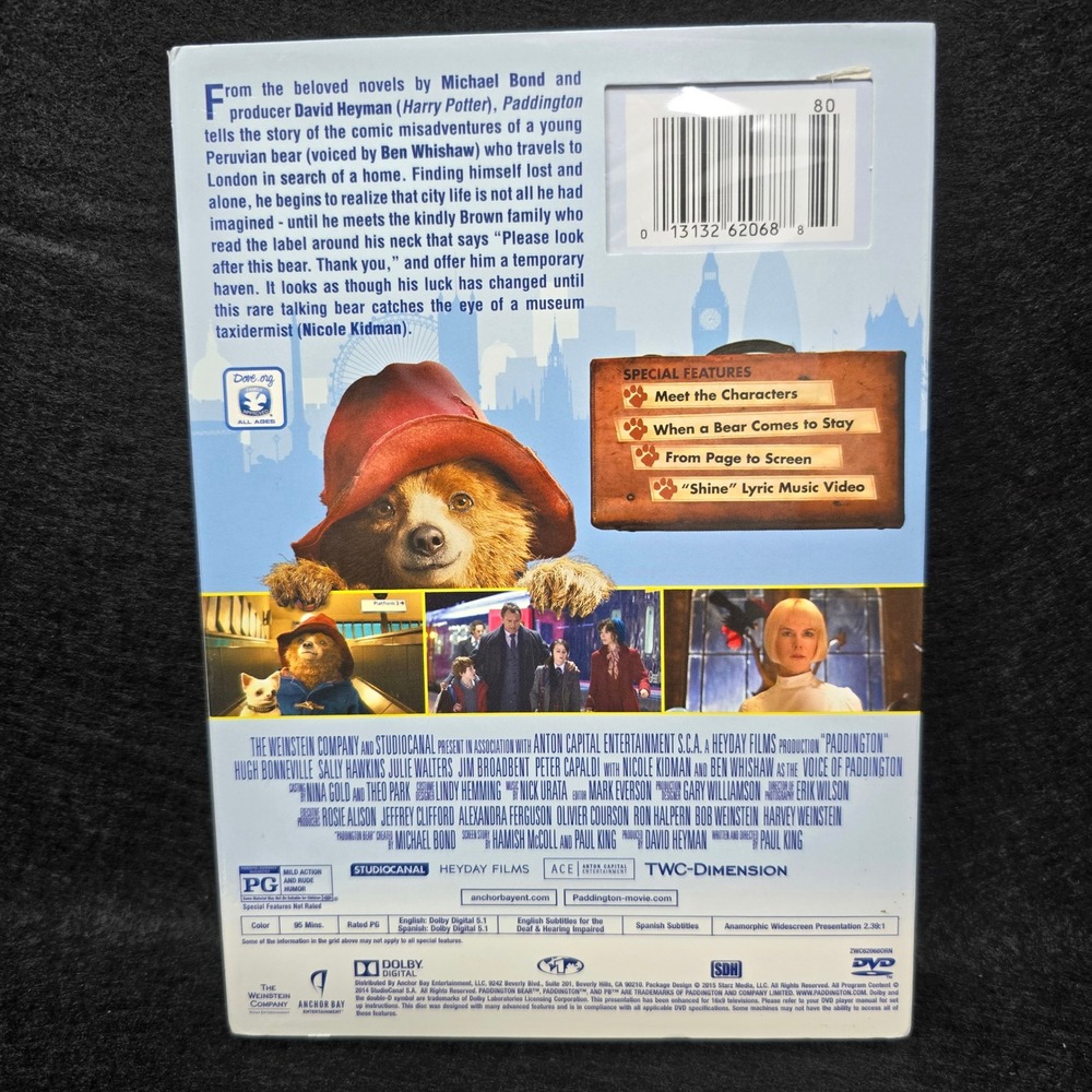Paddington DVD Anamorphic Widescreen New Sealed with Slipcover - Picture 3 of 9